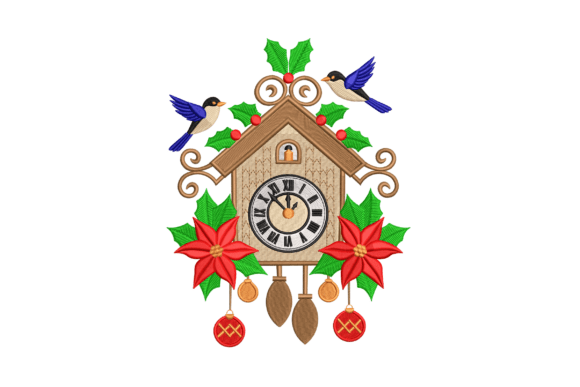 Christmas Cuckoo Clock Embroidery