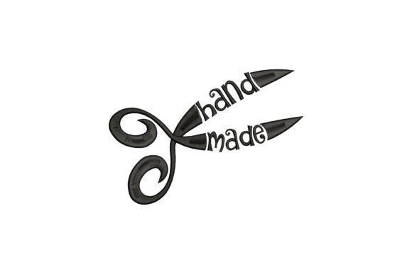 Handmade Scissors Embroidery Design