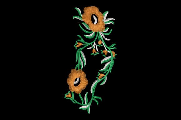 Orange Floral Vine Embroidery Review