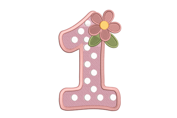 Polka-Dot Number 1 Flower