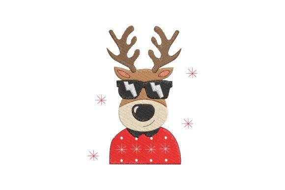 Reindeer Christmas Embroidery