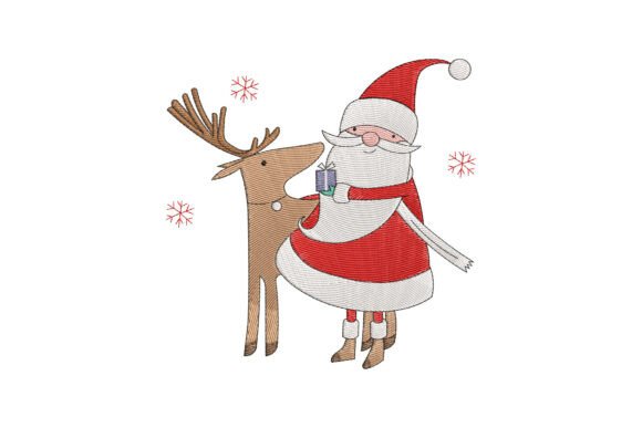 Santa Claus with Reindeer Christmas
