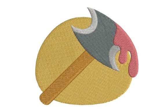 Spooky Bloody Axe Embroidery Design