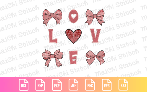 Valentine Bow Heart Alphabet